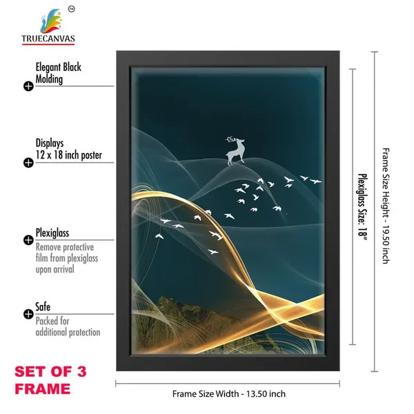 Black__Abstract_Hd_Print_Painting_Set_Of_3_With_Frame_|_For_Home,_Living_Room_Gallery_&_Office,_Black_Frame,_Size_-_13.50_X_19.50_Inch,_Sf478