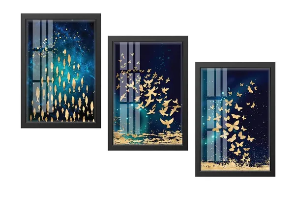 Black__Abstract_Hd_Print_Painting_Set_Of_3_With_Frame_|_For_Home,_Living_Room_Gallery_&_Office,_Black_Frame,_Size_-_13.50_X_19.50_Inch,_Sf480