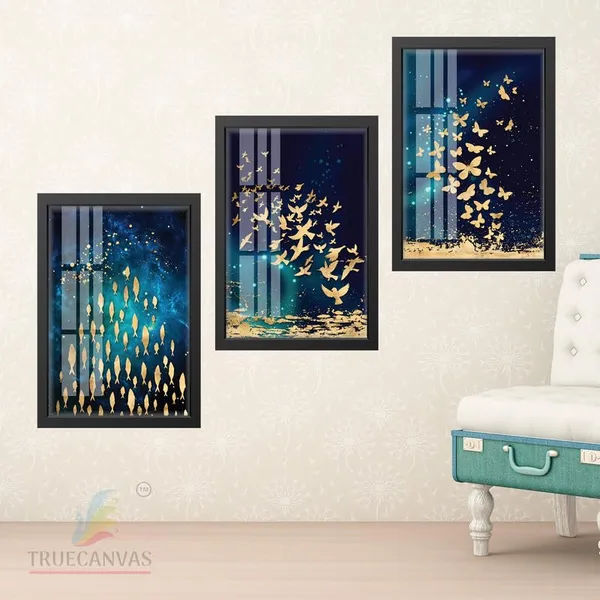 Black__Abstract_Hd_Print_Painting_Set_Of_3_With_Frame_|_For_Home,_Living_Room_Gallery_&_Office,_Black_Frame,_Size_-_13.50_X_19.50_Inch,_Sf480