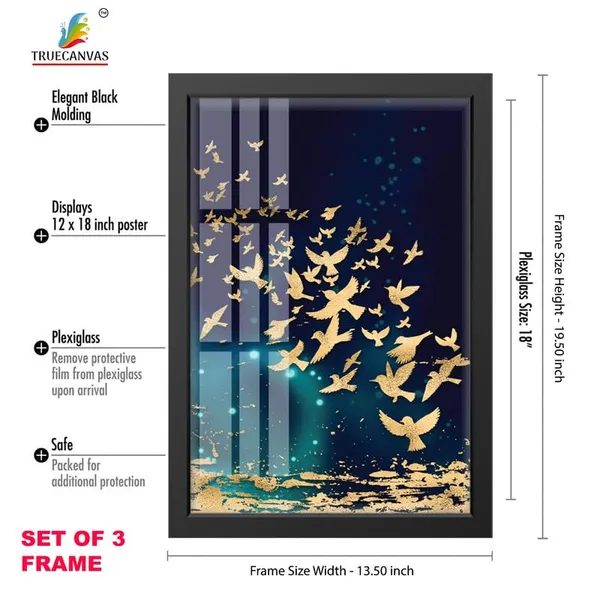 Black__Abstract_Hd_Print_Painting_Set_Of_3_With_Frame_|_For_Home,_Living_Room_Gallery_&_Office,_Black_Frame,_Size_-_13.50_X_19.50_Inch,_Sf480