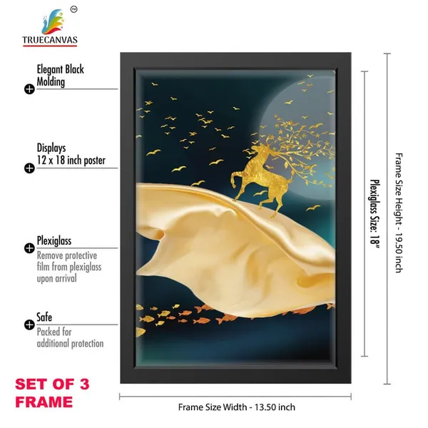 Black__Abstract_Hd_Print_Painting_Set_Of_3_With_Frame_|_For_Home,_Living_Room_Gallery_&_Office,_Black_Frame,_Size_-_13.50_X_19.50_Inch,_Sf483