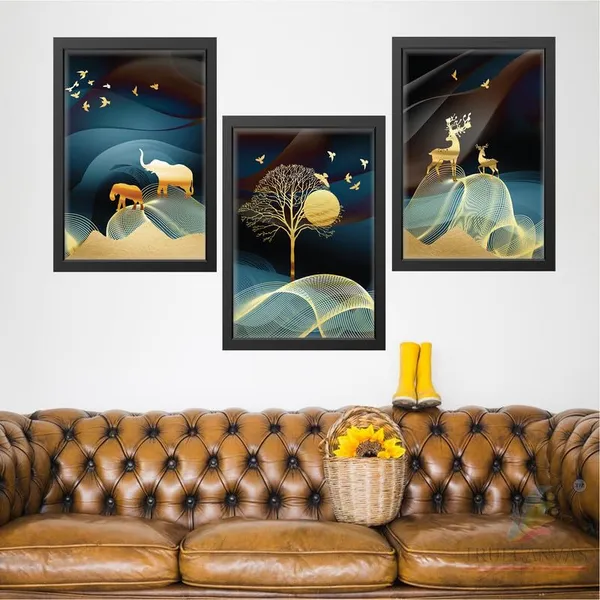 Black__Abstract_Hd_Print_Painting_Set_Of_3_With_Frame_|_For_Home,_Living_Room_Gallery_&_Office,_Black_Frame,_Size_-_13.50_X_19.50_Inch,_Sf486