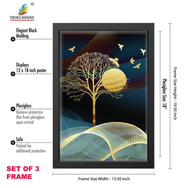 Black__Abstract_Hd_Print_Painting_Set_Of_3_With_Frame_|_For_Home,_Living_Room_Gallery_&_Office,_Black_Frame,_Size_-_13.50_X_19.50_Inch,_Sf486