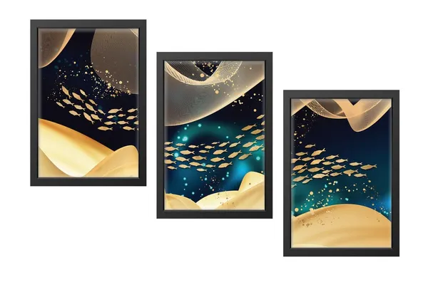 Black__Abstract_Hd_Print_Painting_Set_Of_3_With_Frame_|_For_Home,_Living_Room_Gallery_&_Office,_Black_Frame,_Size_-_13.50_X_19.50_Inch,_Sf487