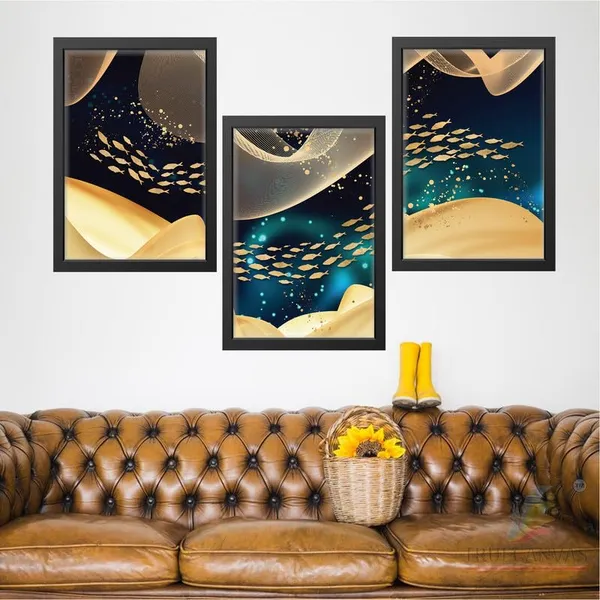 Black__Abstract_Hd_Print_Painting_Set_Of_3_With_Frame_|_For_Home,_Living_Room_Gallery_&_Office,_Black_Frame,_Size_-_13.50_X_19.50_Inch,_Sf487