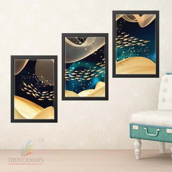 Black__Abstract_Hd_Print_Painting_Set_Of_3_With_Frame_|_For_Home,_Living_Room_Gallery_&_Office,_Black_Frame,_Size_-_13.50_X_19.50_Inch,_Sf487