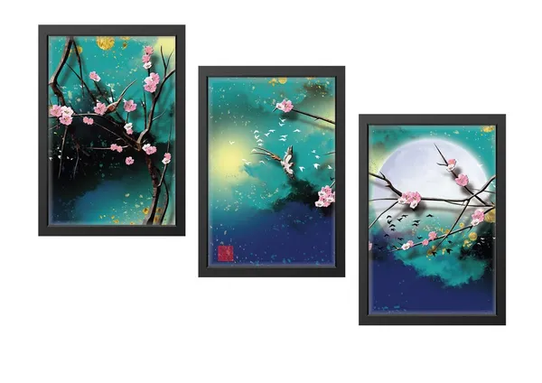 Black__Abstract_Hd_Print_Painting_Set_Of_3_With_Frame_|_For_Home,_Living_Room_Gallery_&_Office,_Black_Frame,_Size_-_13.50_X_19.50_Inch,_Sf489