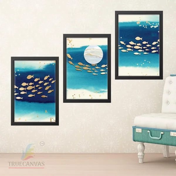 Black__Abstract_Hd_Print_Painting_Set_Of_3_With_Frame_|_For_Home,_Living_Room_Gallery_&_Office,_Black_Frame,_Size_-_13.50_X_19.50_Inch,_Sf490