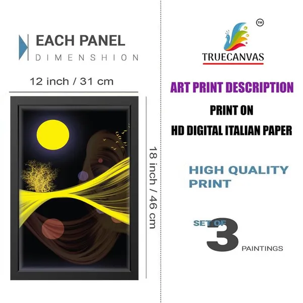 Black__Abstract_Hd_Print_Painting_Set_Of_3_With_Frame_|_For_Home,_Living_Room_Gallery_&_Office,_Black_Frame,_Size_-_13.50_X_19.50_Inch,_Sf499