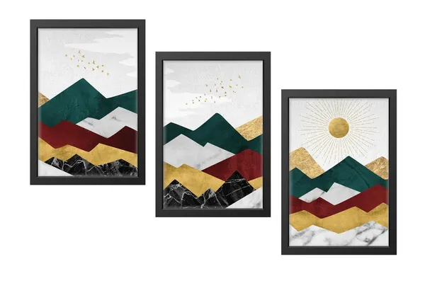 Black__Abstract_Hd_Print_Painting_Set_Of_3_With_Frame_|_For_Home,_Living_Room_Gallery_&_Office,_Black_Frame,_Size_-_13.50_X_19.50_Inch,_Sf502