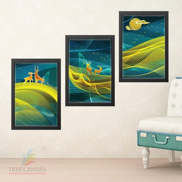 Black__Abstract_Hd_Print_Painting_Set_Of_3_With_Frame_|_For_Home,_Living_Room_Gallery_&_Office,_Black_Frame,_Size_-_13.50_X_19.50_Inch,_Sf503
