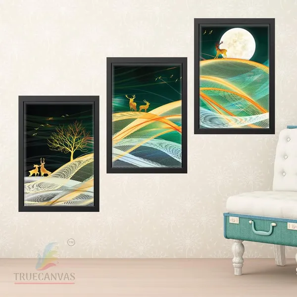 Black__Abstract_Hd_Print_Painting_Set_Of_3_With_Frame_|_For_Home,_Living_Room_Gallery_&_Office,_Black_Frame,_Size_-_13.50_X_19.50_Inch,_Sf504