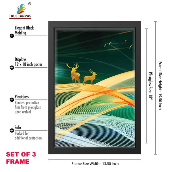 Black__Abstract_Hd_Print_Painting_Set_Of_3_With_Frame_|_For_Home,_Living_Room_Gallery_&_Office,_Black_Frame,_Size_-_13.50_X_19.50_Inch,_Sf504