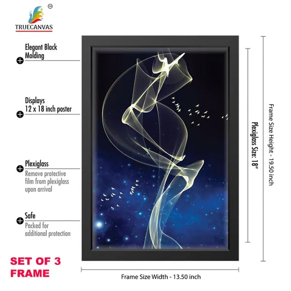 Black__Abstract_Hd_Print_Painting_Set_Of_3_With_Frame_|_For_Home,_Living_Room_Gallery_&_Office,_Black_Frame,_Size_-_13.50_X_19.50_Inch,_Sf508