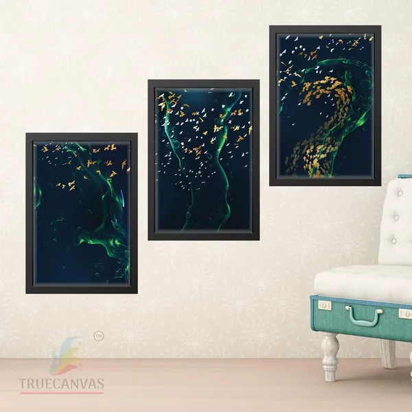 Black__Abstract_Hd_Print_Painting_Set_Of_3_With_Frame_|_For_Home,_Living_Room_Gallery_&_Office,_Black_Frame,_Size_-_13.50_X_19.50_Inch,_Sf509