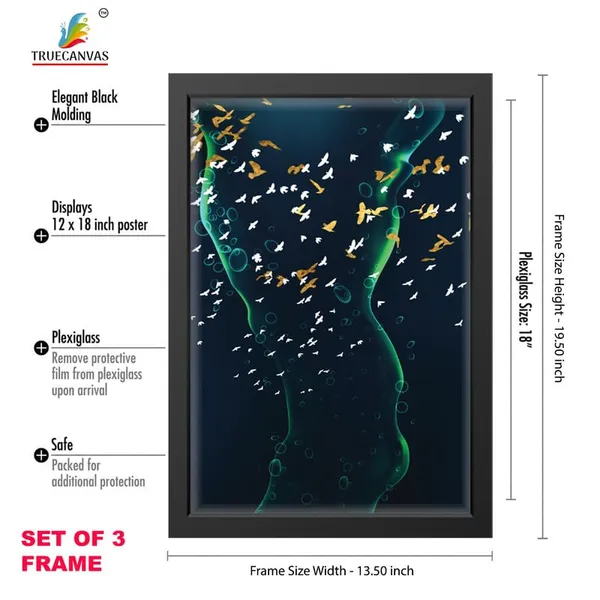 Black__Abstract_Hd_Print_Painting_Set_Of_3_With_Frame_|_For_Home,_Living_Room_Gallery_&_Office,_Black_Frame,_Size_-_13.50_X_19.50_Inch,_Sf509