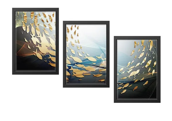 Black__Abstract_Hd_Print_Painting_Set_Of_3_With_Frame_|_For_Home,_Living_Room_Gallery_&_Office,_Black_Frame,_Size_-_13.50_X_19.50_Inch,_Sf510