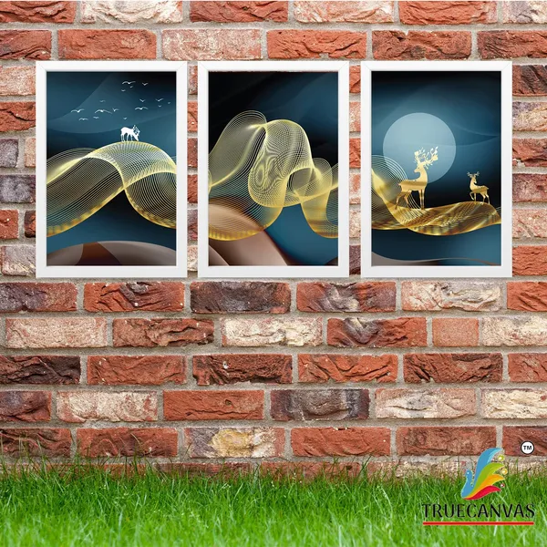 White__Abstract_Hd_Print_Painting_Set_Of_3_With_Frame_|_For_Home,_Living_Room_Gallery_&_Office,_White,_Size_-_13.50_X_19.50_Inch,_Sf006