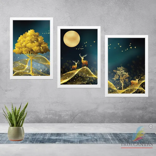 White__Abstract_Hd_Print_Painting_Set_Of_3_With_Frame_|_For_Home,_Living_Room_Gallery_&_Office,_White,_Size_-_13.50_X_19.50_Inch,_Sf007