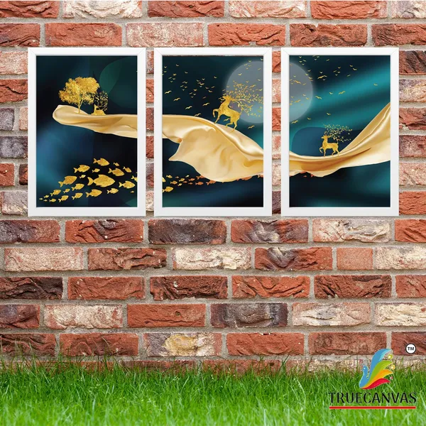 White__Abstract_Hd_Print_Painting_Set_Of_3_With_Frame_|_For_Home,_Living_Room_Gallery_&_Office,_White,_Size_-_13.50_X_19.50_Inch,_Sf008