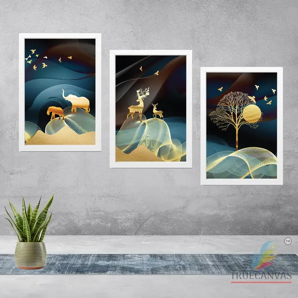 White__Abstract_Hd_Print_Painting_Set_Of_3_With_Frame_|_For_Home,_Living_Room_Gallery_&_Office,_White,_Size_-_13.50_X_19.50_Inch,_Sf011