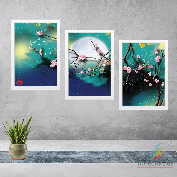 White__Abstract_Hd_Print_Painting_Set_Of_3_With_Frame_|_For_Home,_Living_Room_Gallery_&_Office,_White,_Size_-_13.50_X_19.50_Inch,_Sf014