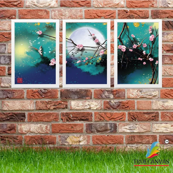 White__Abstract_Hd_Print_Painting_Set_Of_3_With_Frame_|_For_Home,_Living_Room_Gallery_&_Office,_White,_Size_-_13.50_X_19.50_Inch,_Sf014