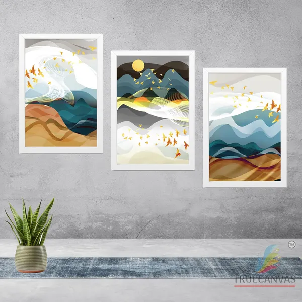 White__Abstract_Hd_Print_Painting_Set_Of_3_With_Frame_|_For_Home,_Living_Room_Gallery_&_Office,_White,_Size_-_13.50_X_19.50_Inch,_Sf021