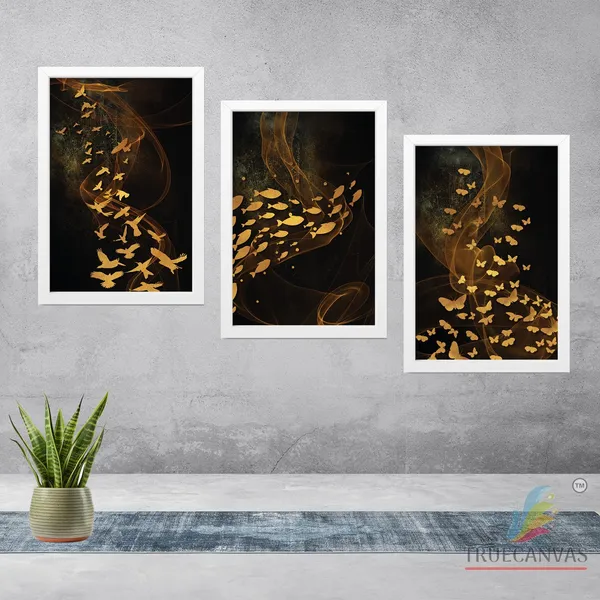 White__Abstract_Hd_Print_Painting_Set_Of_3_With_Frame_|_For_Home,_Living_Room_Gallery_&_Office,_White,_Size_-_13.50_X_19.50_Inch,_Sf022