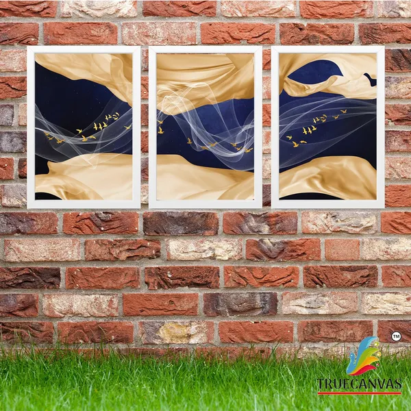 White__Abstract_Hd_Print_Painting_Set_Of_3_With_Frame_|_For_Home,_Living_Room_Gallery_&_Office,_White,_Size_-_13.50_X_19.50_Inch,_Sf023