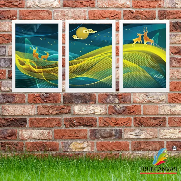 White__Abstract_Hd_Print_Painting_Set_Of_3_With_Frame_|_For_Home,_Living_Room_Gallery_&_Office,_White,_Size_-_13.50_X_19.50_Inch,_Sf025