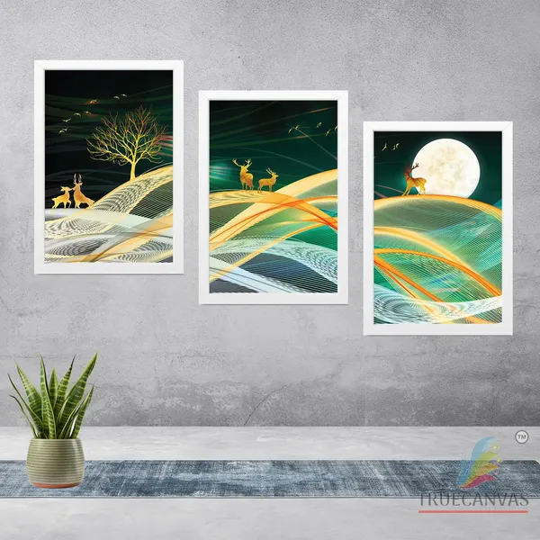 White__Abstract_Hd_Print_Painting_Set_Of_3_With_Frame_|_For_Home,_Living_Room_Gallery_&_Office,_White,_Size_-_13.50_X_19.50_Inch,_Sf026