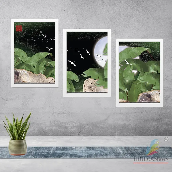 White__Abstract_Hd_Print_Painting_Set_Of_3_With_Frame_|_For_Home,_Living_Room_Gallery_&_Office,_White,_Size_-_13.50_X_19.50_Inch,_Sf029
