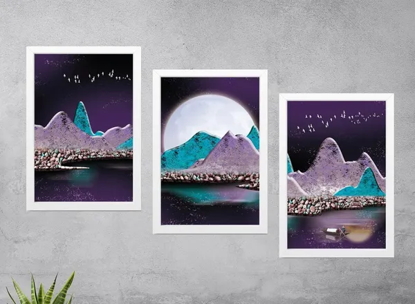 White__Abstract_Hd_Print_Painting_Set_Of_3_With_Frame_|_For_Home,_Living_Room_Gallery_&_Office,_White,_Size_-_13.50_X_19.50_Inch,_Sf035