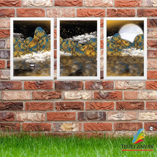 White__Abstract_Hd_Print_Painting_Set_Of_3_With_Frame_|_For_Home,_Living_Room_Gallery_&_Office,_White,_Size_-_13.50_X_19.50_Inch,_Sf036