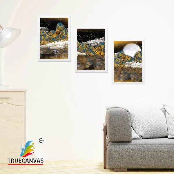 White__Abstract_Hd_Print_Painting_Set_Of_3_With_Frame_|_For_Home,_Living_Room_Gallery_&_Office,_White,_Size_-_13.50_X_19.50_Inch,_Sf036