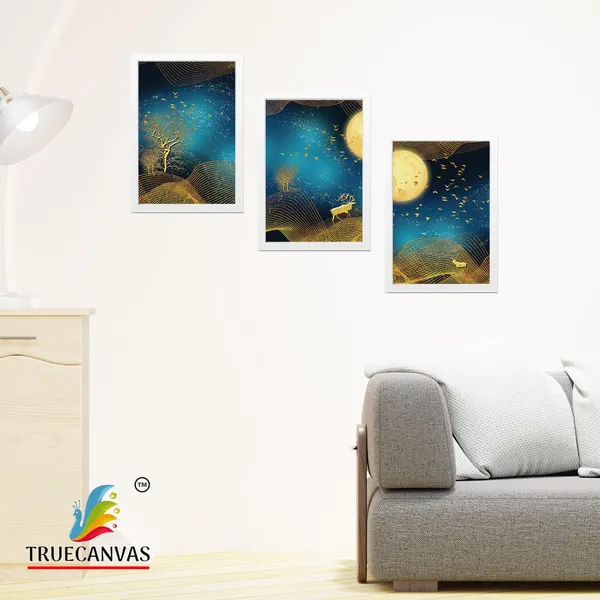 White__Abstract_Hd_Print_Painting_Set_Of_3_With_Frame_|_For_Home,_Living_Room_Gallery_&_Office,_White,_Size_-_13.50_X_19.50_Inch,_Sf040