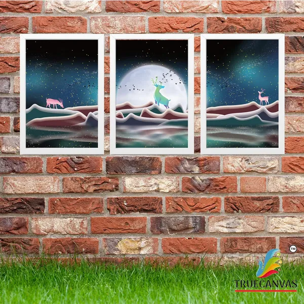 White__Abstract_Hd_Print_Painting_Set_Of_3_With_Frame_|_For_Home,_Living_Room_Gallery_&_Office,_White,_Size_-_13.50_X_19.50_Inch,_Sf042