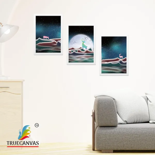 White__Abstract_Hd_Print_Painting_Set_Of_3_With_Frame_|_For_Home,_Living_Room_Gallery_&_Office,_White,_Size_-_13.50_X_19.50_Inch,_Sf042