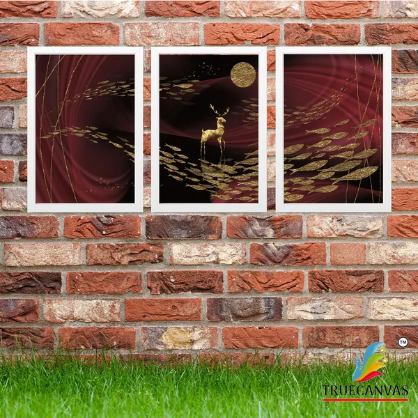 White__Abstract_Hd_Print_Painting_Set_Of_3_With_Frame_|_For_Home,_Living_Room_Gallery_&_Office,_White,_Size_-_13.50_X_19.50_Inch,_Sf043