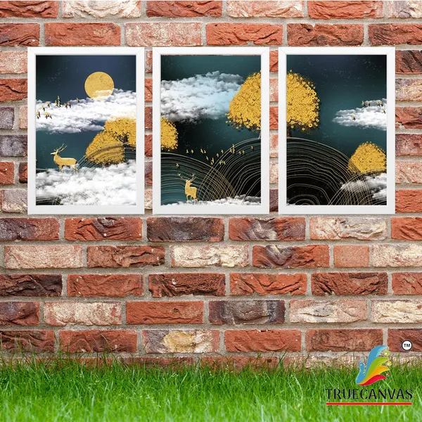 White__Abstract_Hd_Print_Painting_Set_Of_3_With_Frame_|_For_Home,_Living_Room_Gallery_&_Office,_White,_Size_-_13.50_X_19.50_Inch,_Sf045