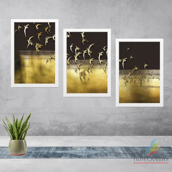 White__Abstract_Hd_Print_Painting_Set_Of_3_With_Frame_|_For_Home,_Living_Room_Gallery_&_Office,_White,_Size_-_13.50_X_19.50_Inch,_Sf056