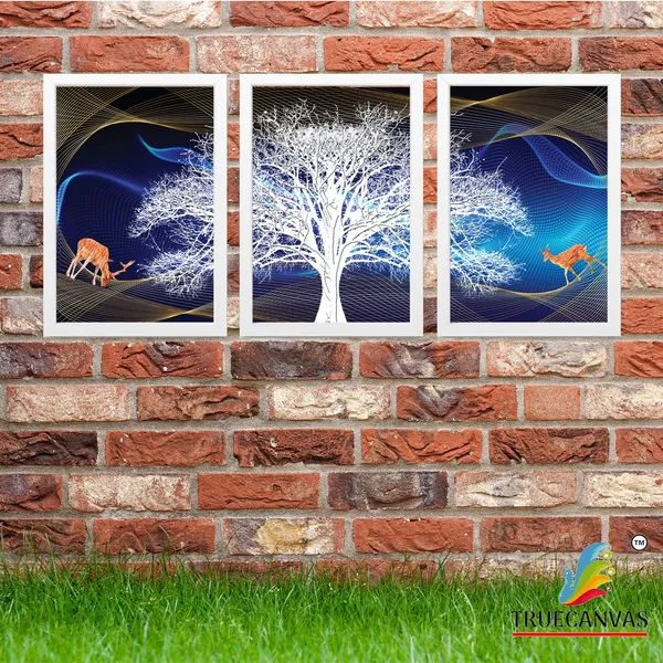 White__Abstract_Hd_Print_Painting_Set_Of_3_With_Frame_|_For_Home,_Living_Room_Gallery_&_Office,_White,_Size_-_13.50_X_19.50_Inch,_Sf059