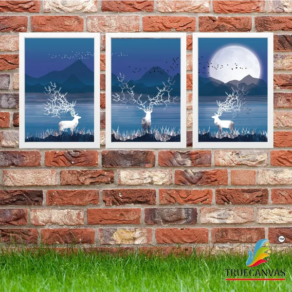 White__Abstract_Hd_Print_Painting_Set_Of_3_With_Frame_|_For_Home,_Living_Room_Gallery_&_Office,_White,_Size_-_13.50_X_19.50_Inch,_Sf061
