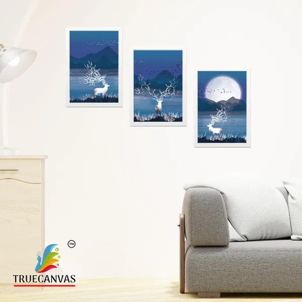 White__Abstract_Hd_Print_Painting_Set_Of_3_With_Frame_|_For_Home,_Living_Room_Gallery_&_Office,_White,_Size_-_13.50_X_19.50_Inch,_Sf061