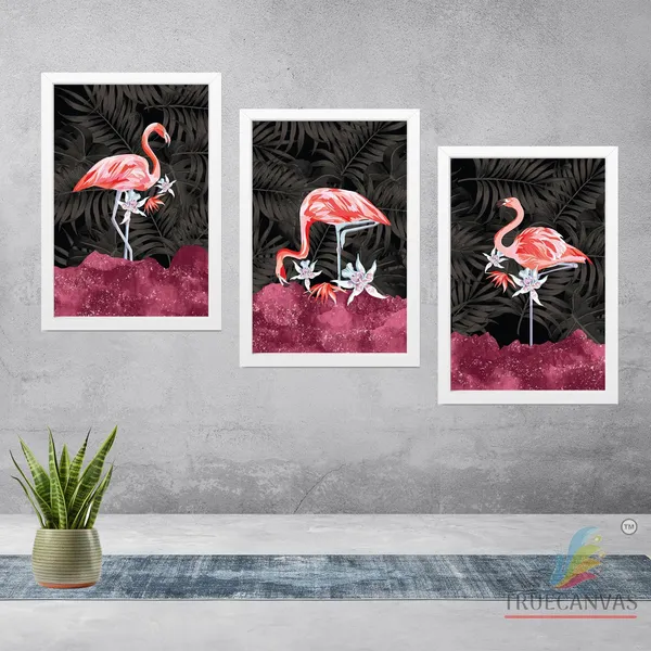 White__Abstract_Hd_Print_Painting_Set_Of_3_With_Frame_|_For_Home,_Living_Room_Gallery_&_Office,_White,_Size_-_13.50_X_19.50_Inch,_Sf064