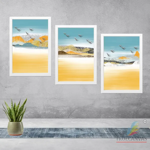 White__Abstract_Hd_Print_Painting_Set_Of_3_With_Frame_|_For_Home,_Living_Room_Gallery_&_Office,_White,_Size_-_13.50_X_19.50_Inch,_Sf073