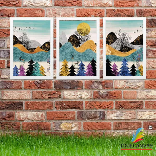 White__Abstract_Hd_Print_Painting_Set_Of_3_With_Frame_|_For_Home,_Living_Room_Gallery_&_Office,_White,_Size_-_13.50_X_19.50_Inch,_Sf076