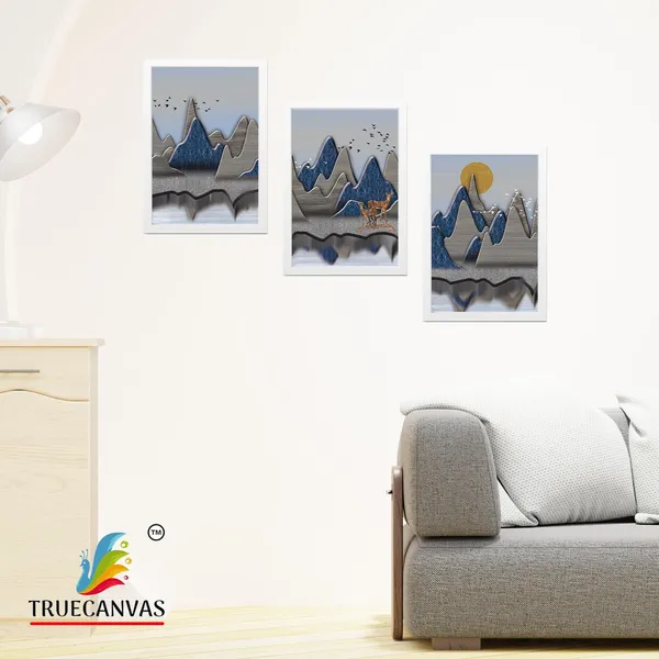 White__Abstract_Hd_Print_Painting_Set_Of_3_With_Frame_|_For_Home,_Living_Room_Gallery_&_Office,_White,_Size_-_13.50_X_19.50_Inch,_Sf082