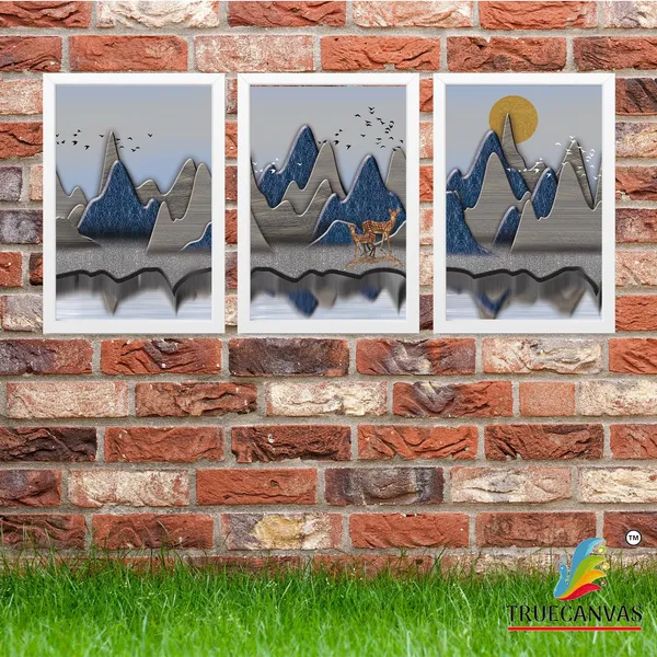 White__Abstract_Hd_Print_Painting_Set_Of_3_With_Frame_|_For_Home,_Living_Room_Gallery_&_Office,_White,_Size_-_13.50_X_19.50_Inch,_Sf082